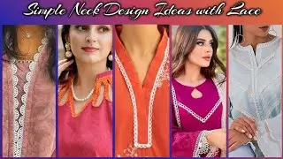 Simple & Trendy Lace Wale Gale Ke Design | Neck Design with Lace Gale Ke Design #lacedress