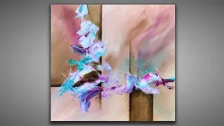 Simple Abstract Painting / Relaxing / Brush and Palette knife / Abstract Painting Demo 424