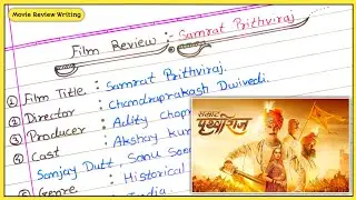 Movie review samrat prithviraj || Film review writing class 12 th || Writing skills 2025