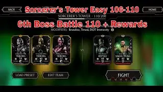 MK11 Mobile Sorcerer's Tower Easy | Tower 106 - 110 + Rewards | 6th Boss Tower 110 +  Gear Rewards