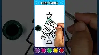 Christmas Tree Drawing, Painting and Coloring for kids and toddlers |  #christmastree #draw
