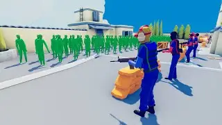 Zombie 100 Units vs Army Soldier - Totally Accurate Battle Simulator TABS