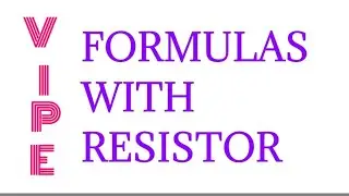 Formulas using resistor/ மின் தடை/Basic electrical/ Electrical is easy