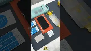 iPhone 16 Pro Screen Protector Process - HODA 3D Curved Tempered Glass Full Coverage #shorts