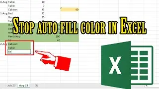 How to Fix Entering Words in MS Excel Automatically Fill Color || Turn Off Auto Fill Color in Excel