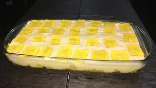 Mango jelly custard