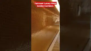 Fairmont Luxury Hotel DOHA-QATAR 🇶🇦 Amazing Golden Corridors #fyp #shorts #travel #qatar