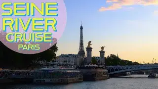 Seine River Cruise in Paris, France - Bateaux Mouches - Fantastic Scenery at Sunset