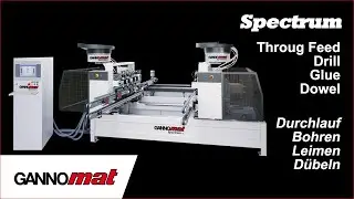 Through-Feed Drill Glue Dowel Machine _ GANNOMAT Spectrum