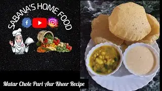Matar  Ke  Chole , Puri  Aur  Khajur  Gud  ka  Kheer  Recipe  /  Homemade  Recipe 