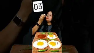 Eating 4 Sunny Side up eggs within 45 seconds #shorts #ppeats #sunnysideup #eggs #trending