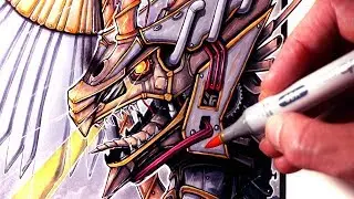 Let's Draw a STEAMPUNK DRAGON - FANTASY ART FRIDAY