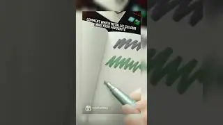metallic brush pen swatch- art supplies from Kmart