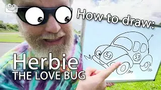 Jac's Video: How to draw a Herbie The Love Bug!