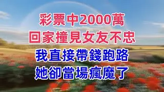 彩票中2000萬，回家撞見女友不忠，我直接帶錢跑路，她卻當場瘋魔了