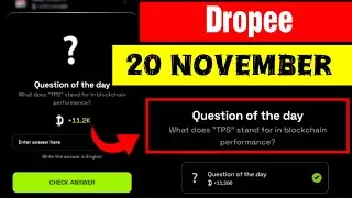 Dropee daily combo today | dropee daily combo 20 November | Daily Combo Dropee | Dropee 20 November
