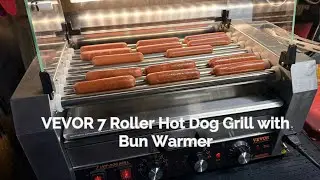 Гриль для хот-догов VEVOR 7 Roller с подогревом булочек
