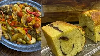 كيك بالجبن الكريمي مع طاجين السمك بعصارة بنينة ديال فصل الشتاء مع سر البنة #طاجين_مغربي #السمك#كيك_