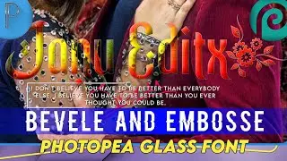 How to make Bevel & Emboss Glass font in Photopea on Android || JANNU-GRAPHICS