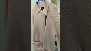 Emporio Armani Pink Virgin Wool Zip-Up Coat | Luxury Winter Fashion Review #shorts #fashion #styly