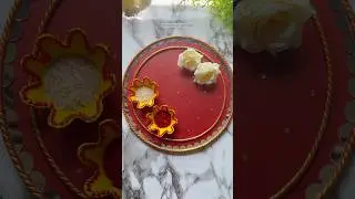 Easy Pooja Thali ❤️😍 | Handmade Aarti Thali #shorts #art #diy #trending