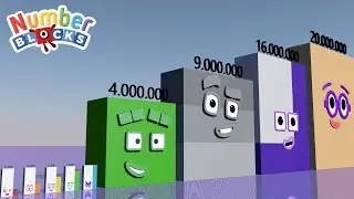 Looking for Numberblocks Step Squad 11 THOUSAND to 20 MILLION BIGGEST Numberblocks Comparison