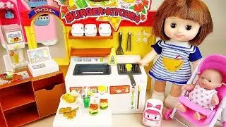 Baby doll burger Kitchen and cooking toys baby Doli play
