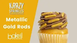Sprinkles for Baking - Metallic Gold Rods Edible Sprinkles | Krazy Sprinkles&reg; | Bakell&reg;
