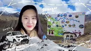 Road to Kashmir 🚗🏔️ Stunning views at Zojila
