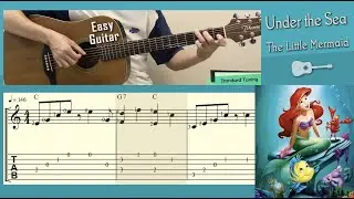 Under The Sea / The Little Mermaid (Easy Guitar) [Notation + TAB]