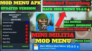 NEW🔥 Mini Militia Mod Menu v5.6.0 | Mini Militia VIP Mod || No password | No key | New MOD MENU APK
