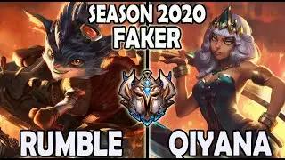 FAKER plays RUMBLE MID vs QIYANA - Korea Ranked
