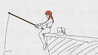 Makima fishing | Chainsaw man animation | made using Flipaclip