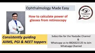 How to give prescription of glasses from retinoscopy values