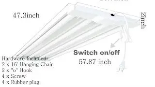 80W 4ft LED Shop Light Fixture for Garage - AntLux