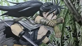 Как нарисовать ХЯККИМАРУ из ДОРОРО (фан-арт) Speed ​​Drawing