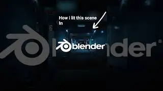 How I did the lighting for this cinema hallway shot in blender📽️📸 #blender #lighting #tutorial
