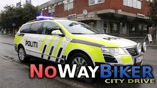 Police bad driving in Oslo (Yamaha FZ1)