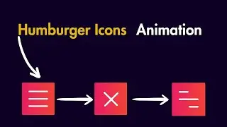 How To Make Animated Menu Icon For Website Using HTML CSS JS | Hamburger Icon Animation