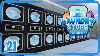 #21 - Upgrade M&Uuml;NZWASCHSALON & ein PUTZROBOTER! - LAUNDRY STORE SIMULATOR - Let's Play Deutsch