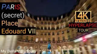 (Secret) Place Edouard VII - Tour in 2 mns #PARIS by NIGHT 🌃 - 🇫🇷 -  4k UltraHD 60 fps #HYPERLAPSE 💫