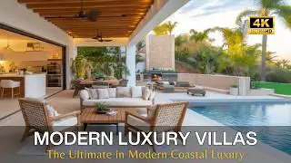 Modern Luxury Villas with Coastal Views, Outdoor Kitchens & Mediterranean Courtyard Exterior Design