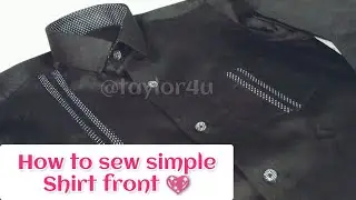 How to sew shirt front pattern - Shirt ke front ka design