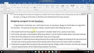 Python - Designing a program to use Functions