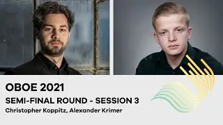 Geneva International Music Competition - SEMI-FINALS OBOE | Session 3