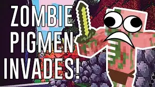 zombie pigmen invaded our base....HELP!!!! | Dysfunctional Minecraft EP 1