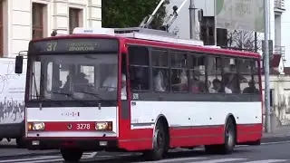 Brno Trolleybus Ride Route 37 Kamenný vrch ⇒ Mendlovo náměstí