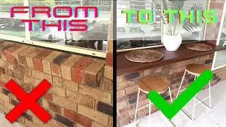 DIY Cafe Style Breakfast Bar ~ Aussie Windowsill Transformation ~ DIY Outdoor Serving Bench