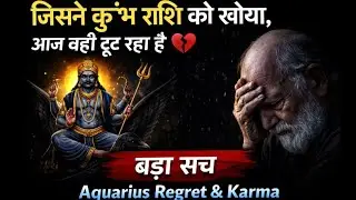 जिसने कुंभ राशि को खोया, आज वही टूट रहा है 💔 | Aquarius Regret & Karma | बड़ा सच