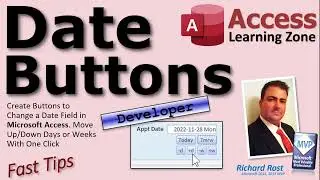 Create Buttons to Change a Date Field in Microsoft Access. Move Up/Down Days or Weeks With One Click